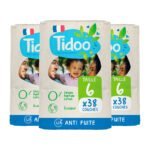 TIDOO 38 unités couches t6 16-30kg hypoallergéniques nature