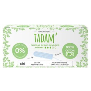Tadam' Hygiène Féminine Tampon Dermo-Sensitif Normal Bio 16 unités