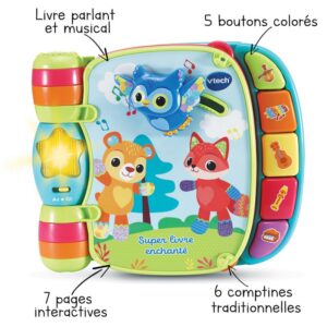 VTECH SUPER LIVRE ENCHANTÉ DES BABY LOULOUS (BLEU)
