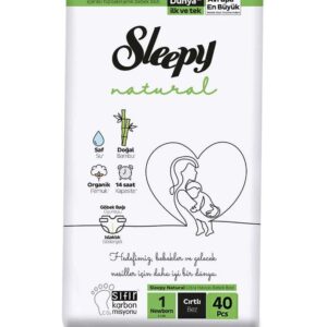 Couches pour nouveau-né Sleepy Natural Taille 1 - (2-5kg) 40 unités
