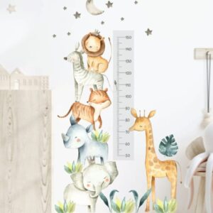 AUTOCOLLANT MURAL MESURE DE TAILLE ANIMAUX