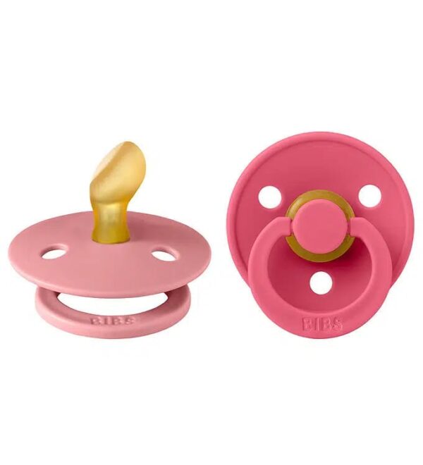 Bibs Lot de 2 Sucettes Anatomique Dusty Pink / Coral 6-18 mois