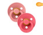 BIBS 2 Sucettes rubber, Colour Symétric Dusty Pink/Coral 0-6 m